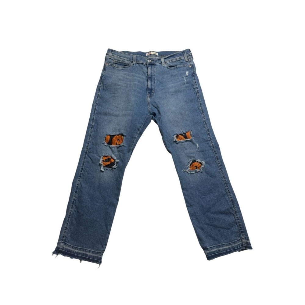 Levi’s Signature Heritage High Rise Straight Halloween jack-o’-lantern Jeans 18